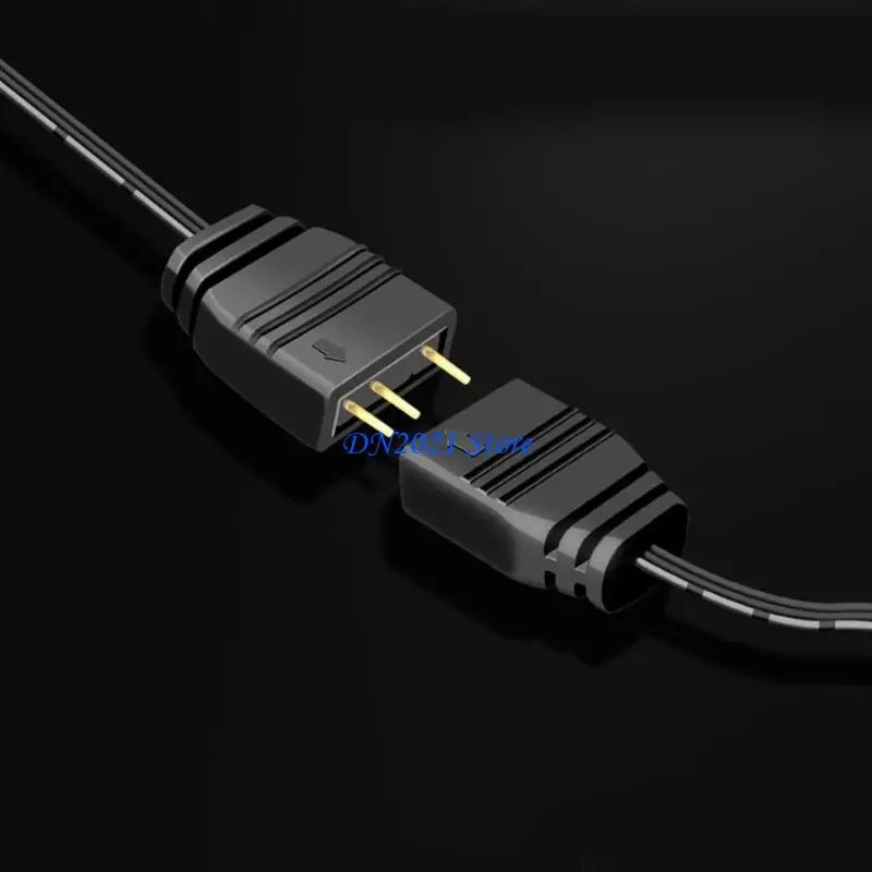 F3KE Argb 5V 3PIN Extension Cable Adapter 33cm 1 a 4 RGB Splitter Cable Cable Formsi LED Splitter
