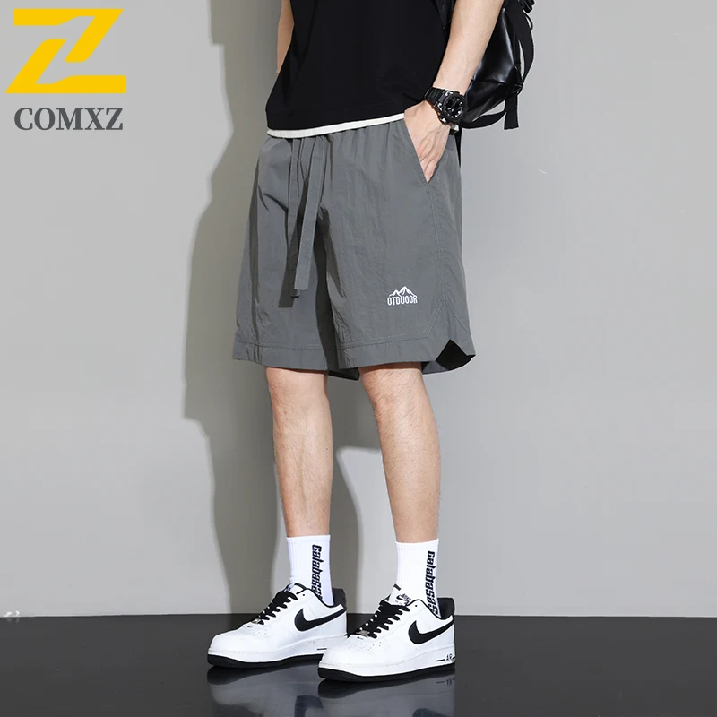 

Summer Men's Casual Shorts SF Embroidery Ultra-thin Quick Drying Breathable Beach Shorts Outdoor Hiking Camping Workwear Shorts