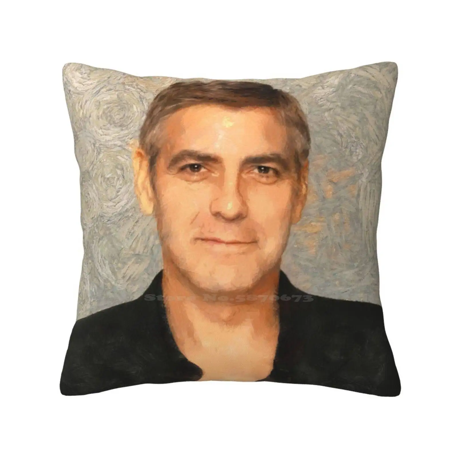 George Pillow Cover Hug Pillowcase George Clooney Actor Portrait Face Famous People Celebrity Dap