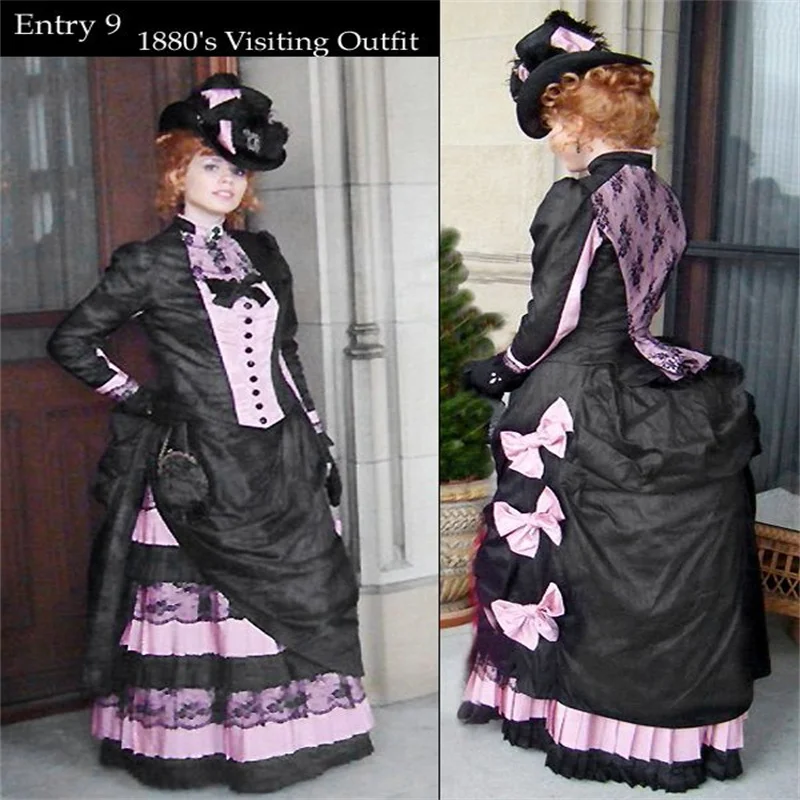 

1875s Victorian Edwardian Walking Duchess Bustle Dress Historical Steampunk Civil War Southern Ball Gown