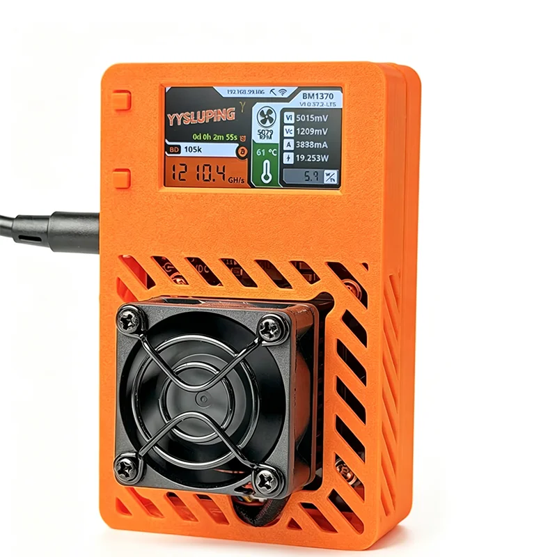 Nerdaxe 601 BM1370 ASIC Bitcoin Miner 1,2 TH/s 19 W Low Power Open Source Solo Lottery BTC-Mining-Maschine mit LCD-Bildschirm