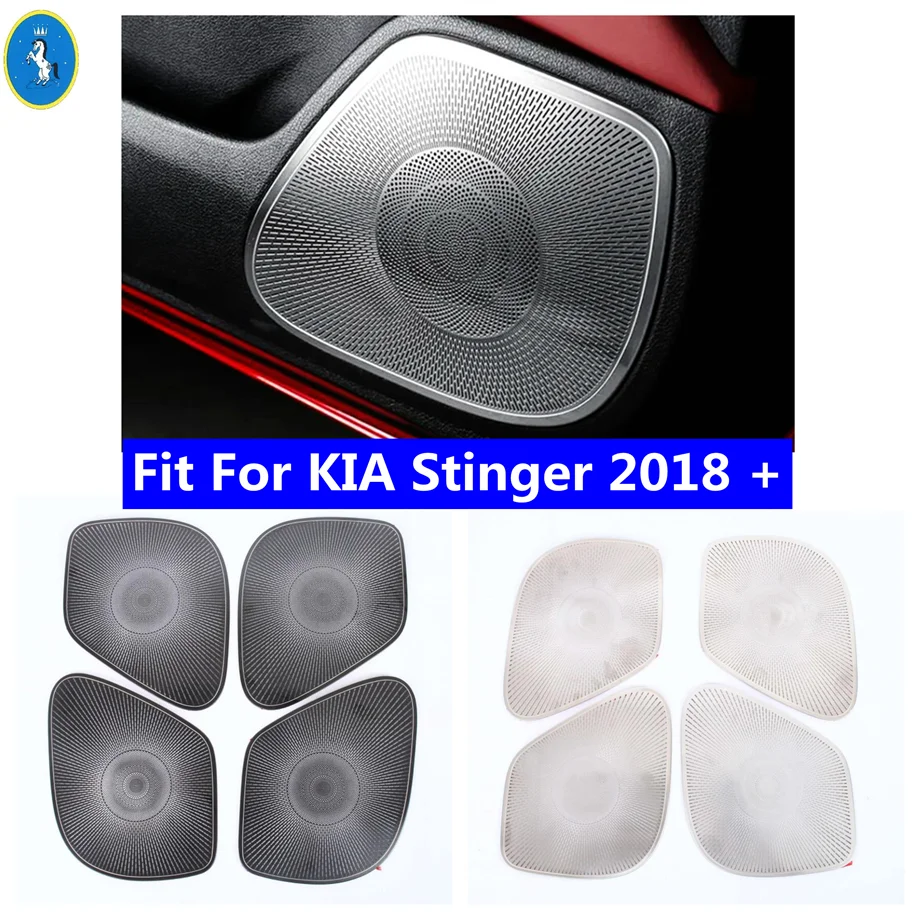 

LHD RHD для KIA Stinger 2018 2019 2020 2021 2022 интерьер 4-дверный аудиодинамик громкоговоритель рамка звуковой сигнал декоративная крышка отделка