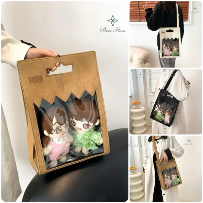 New Y2K Funny Envelope Ita Bag Cute Personalized Shoulder Bag Street Trend Crossbody Bag Kawaii Girl Transparent Display Handbag