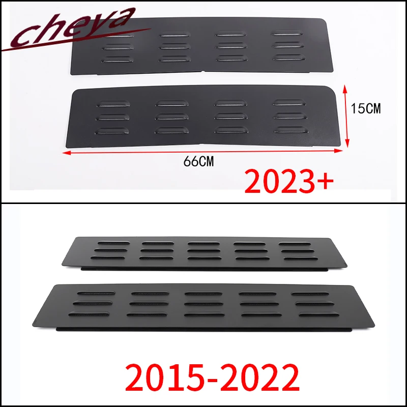 لفورد رينجر Wildtrak 2015-2025 سبائك الألومنيوم سيارة الجبهة والخلفية الجانب نافذة التهوية زخارف اللوحات تعديل 2 قطعة #2