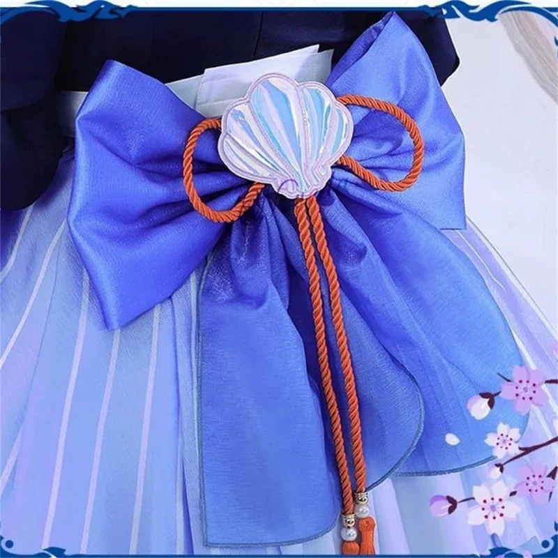 Genshin Impact Cosplay Sangonomiya Koomi Maid süßes Lolita Kleid Damen Mädchen Halloween Kostüm Outfit B12