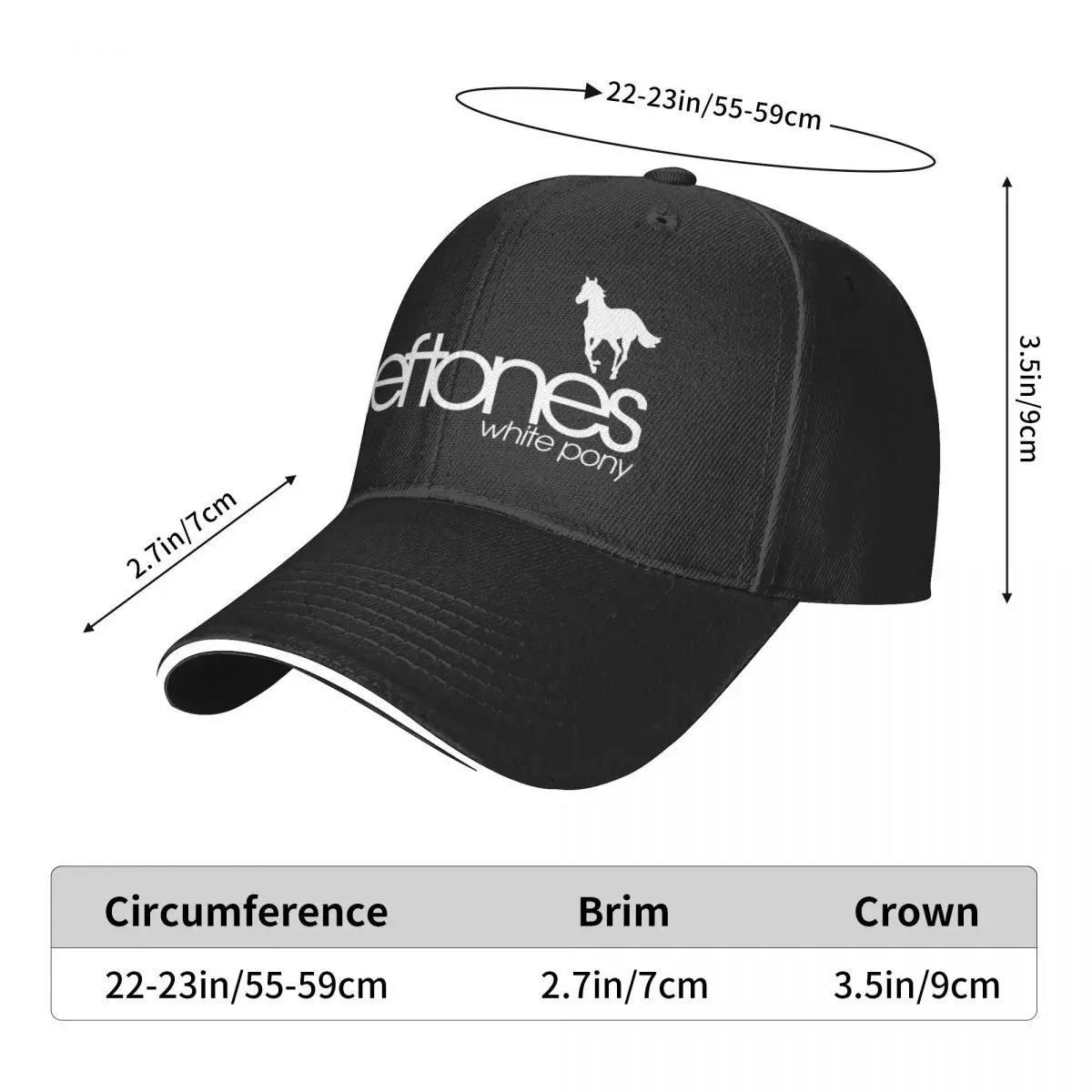 Leisure Deftones Rock Band Ohms White Pony Baseball Caps For Men Women Sun Cap Headwear For Formal Workouts Adjustable