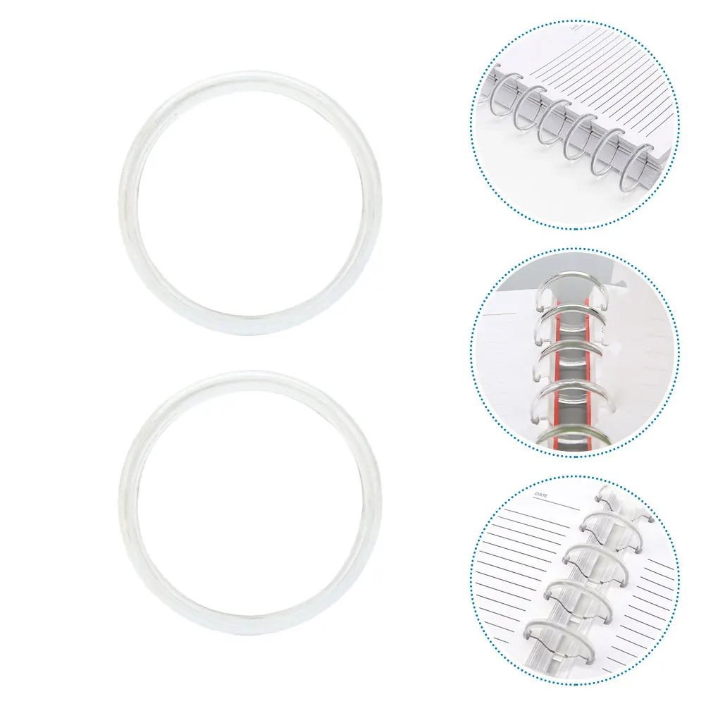 

40Pcs Transparent Plastic Disc Rings for Notebooks Planners Scrapbooks Loose Leaf Binder Discs Binding Buckle Expansion Discs