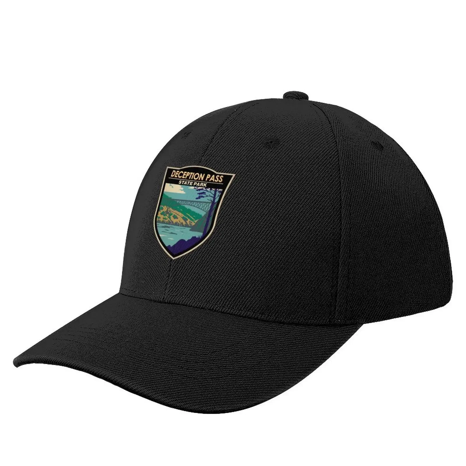 

Deception Pass State Park Bridge Washington Badge Baseball Cap Big Size Hat Trucker Hat Designer Man Women's