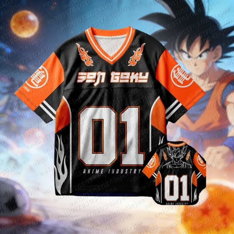 

Летняя коллекция 2026: Хит продаж! Детская футболка с принтом Dragon Ball Z (Сон Гоку), оверсайз, унисекс, дышащая, быстросохнущая.