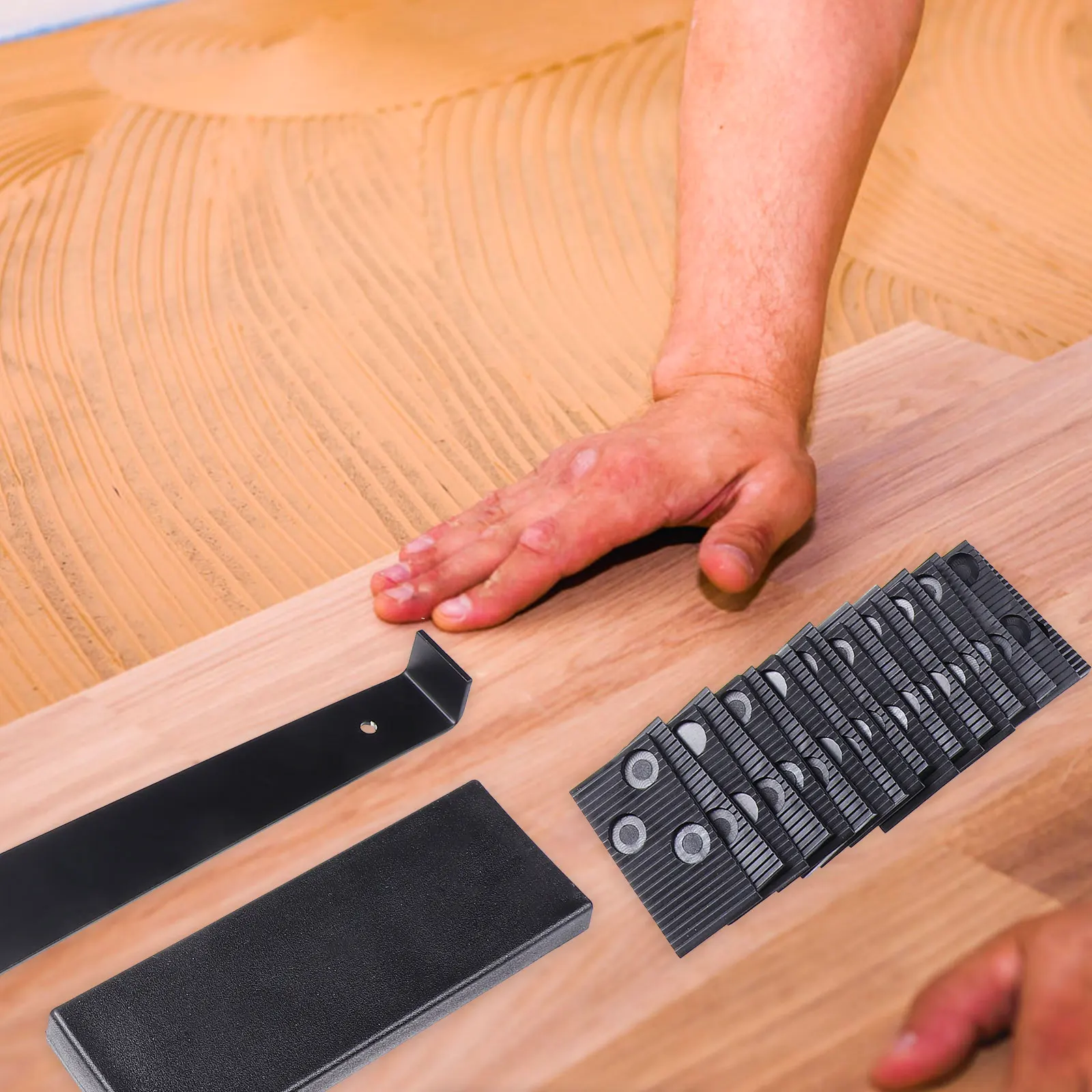 

Набор инструментов для установки, 22 шт., прокладки для паркетных полов из ламината, черные, с тяговой стержнем, набор для установки пола