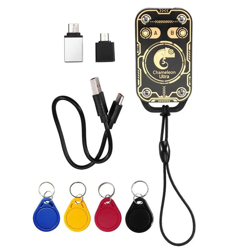 

Эмулятор RFID-карт Chameleon V3.0, считыватель-записыватель + 4 брелока UID, 125K, 13.56 МГц, копир ID/IC смарт-карт