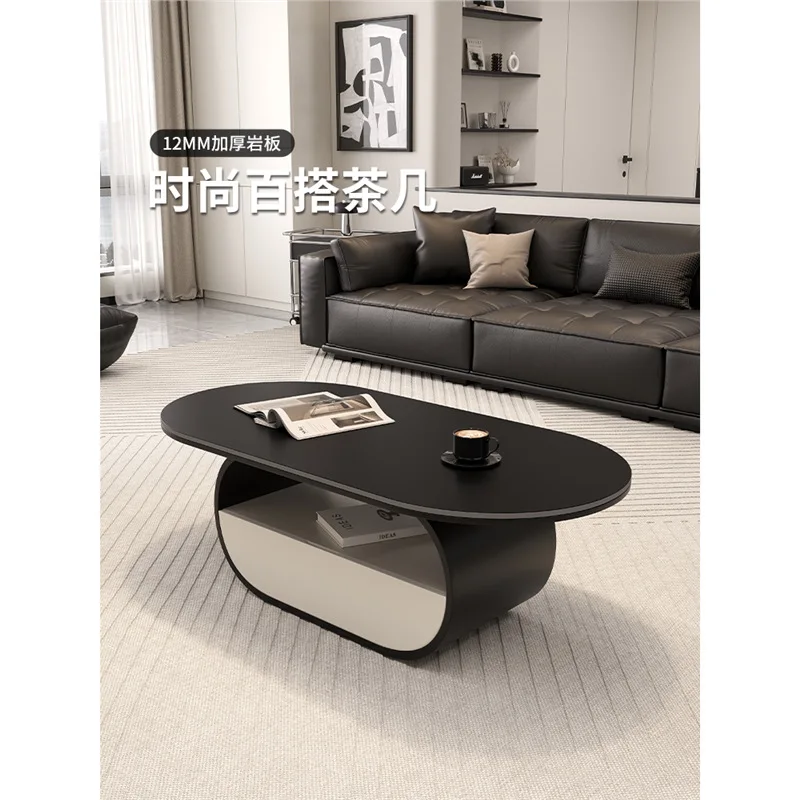 Italian minimalist wind rock slab coffee table living room home modern minimalist advanced sense creative