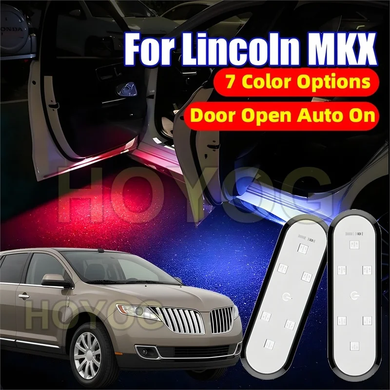 Fit for Lincoln MKX 2010-2015 Wireless Car Door Warning Light with Automatic On/Off and No-Drill Installation