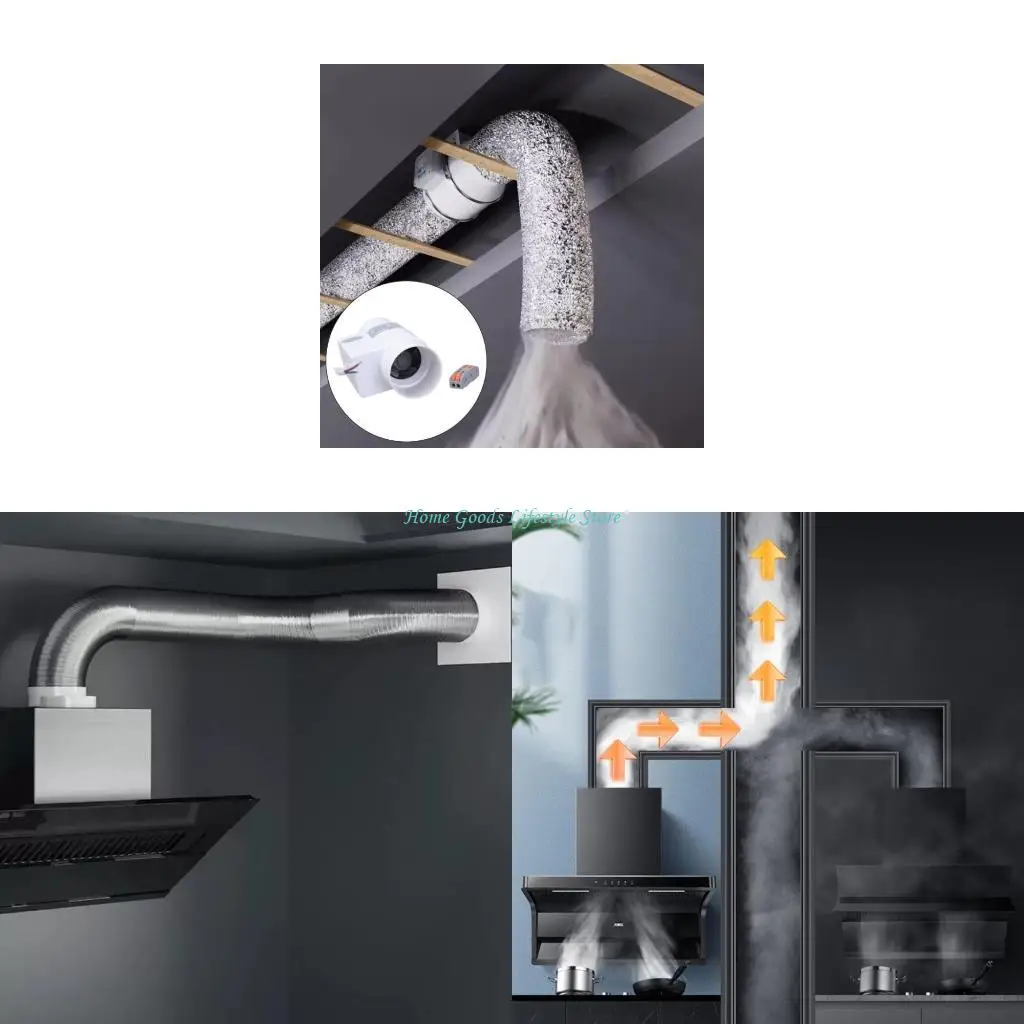 

E74E 50mm 12W Exhaust Fan Home Quiet Inline Duct Fan Industrial Fan Bathroom Kitchen