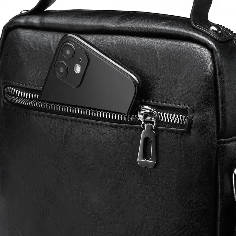 Mannen Crossbody Tas Mannen Schoudertassen Ritsen Handtassen Grote Capaciteit Kunstmatige Lederen Tas Voor Mannelijke Messenger Tassen Bolsa 가방