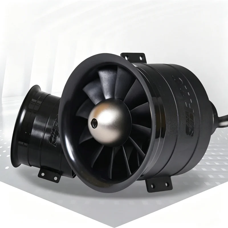 FMS 80PRO 80mm 12-Blade EDF Ducted Fan Power Unit, 6S Inrunner Brushless Motor, Max 3500g Thrust, Two Motor Versions Optional