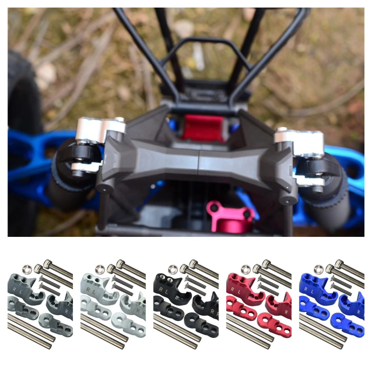 GPM Aluminium Rear Adjustable Shock Mount For TRAXXAS 1/5 X-MAXX Monster Truck