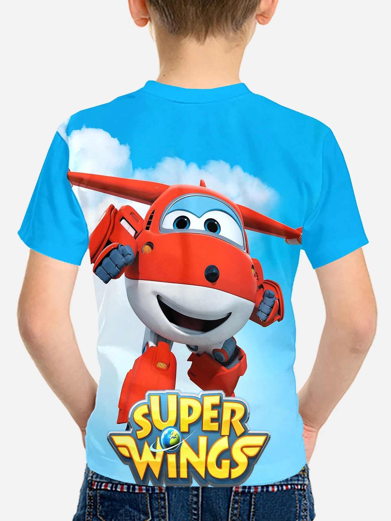 Super Wings Jett 3D Print Baby Clothing 5 to 14 Years Male Outdoor Clothes for Children Boy Girl Child T-Shirt Top Shirts