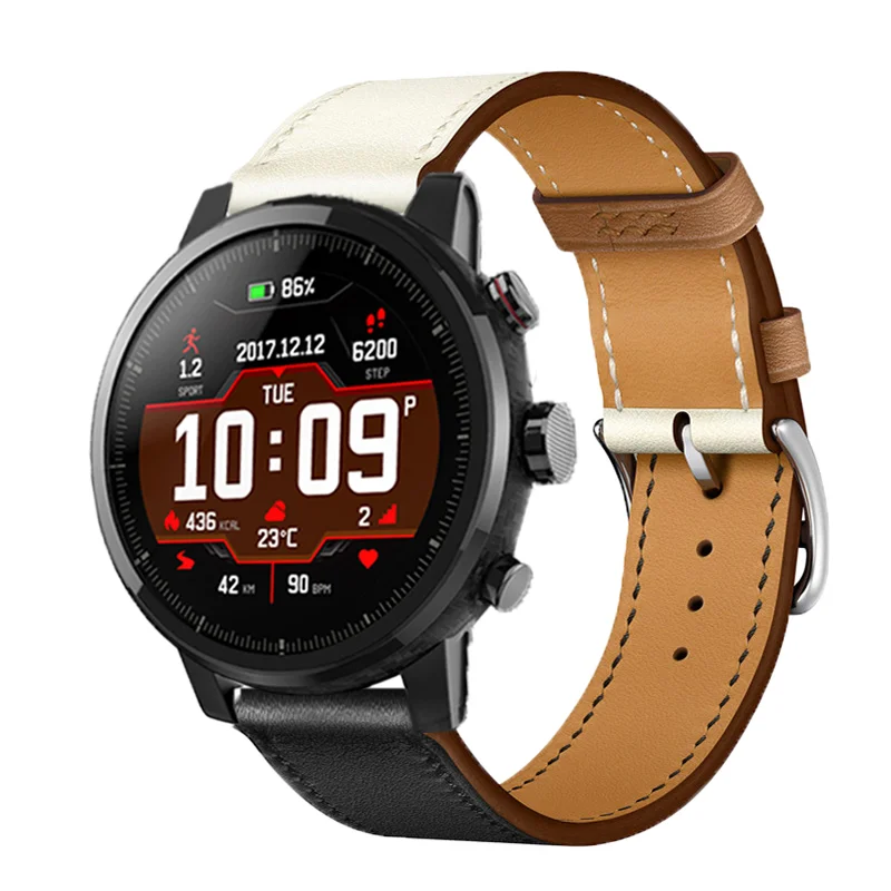 Correa de cuero para reloj Huami Amazfit Stratos 2 2S, repuesto de correa de reloj SmatWatch