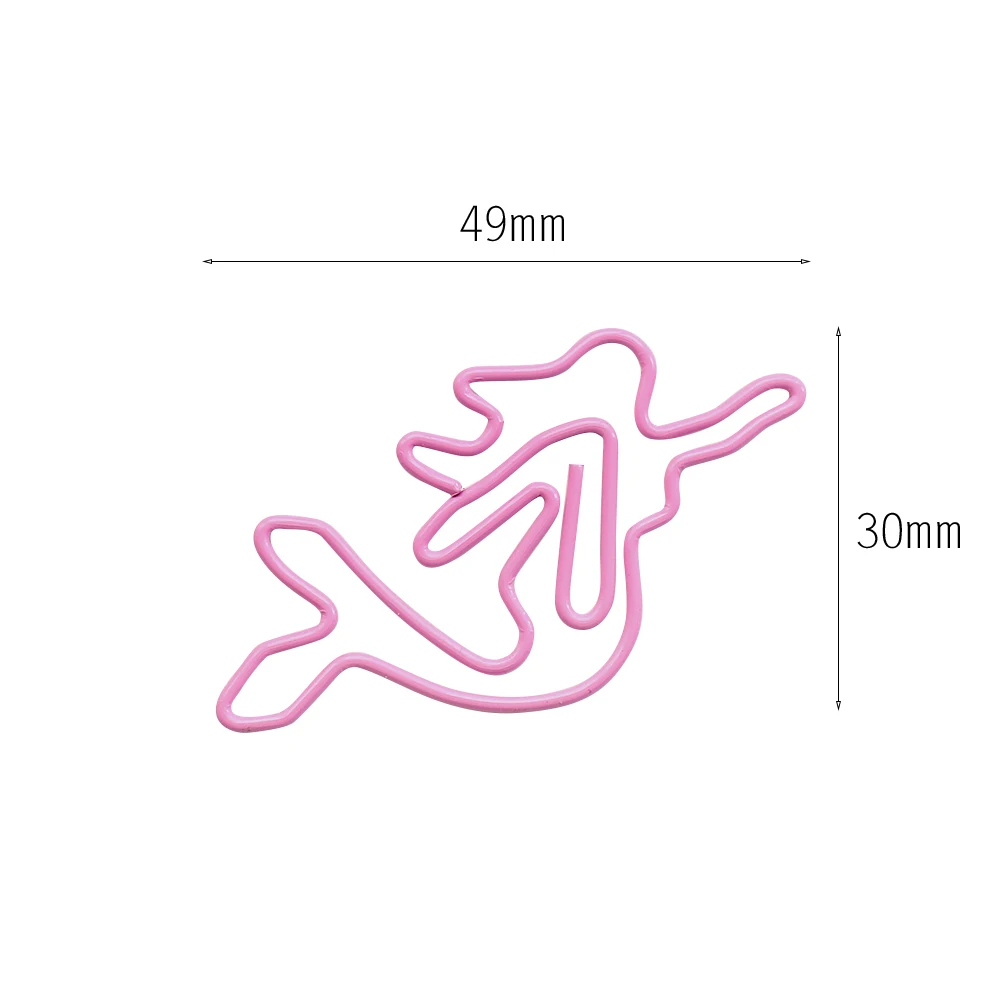 TUTU 20pcs pink Mermaid Shaped paper cilp Butler in the Home Paper Clips Great For Paper Clip Collector Office Gift