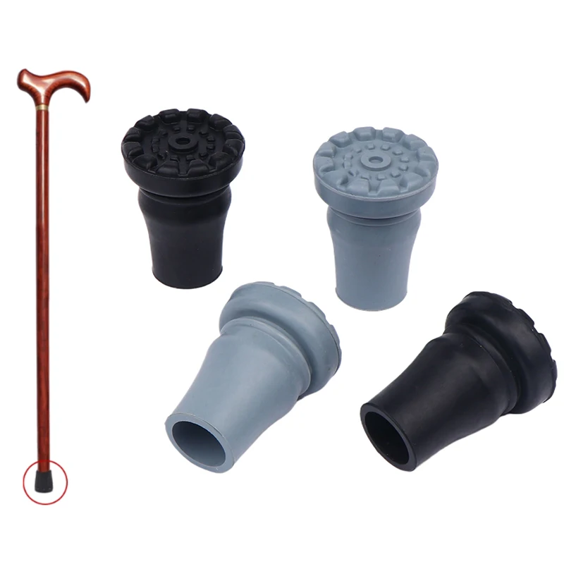16/19mm Crutch Ferrules End Safety Soft Replacement Rubber Tip Cane Walking Stick Crutches Mobility Aid
