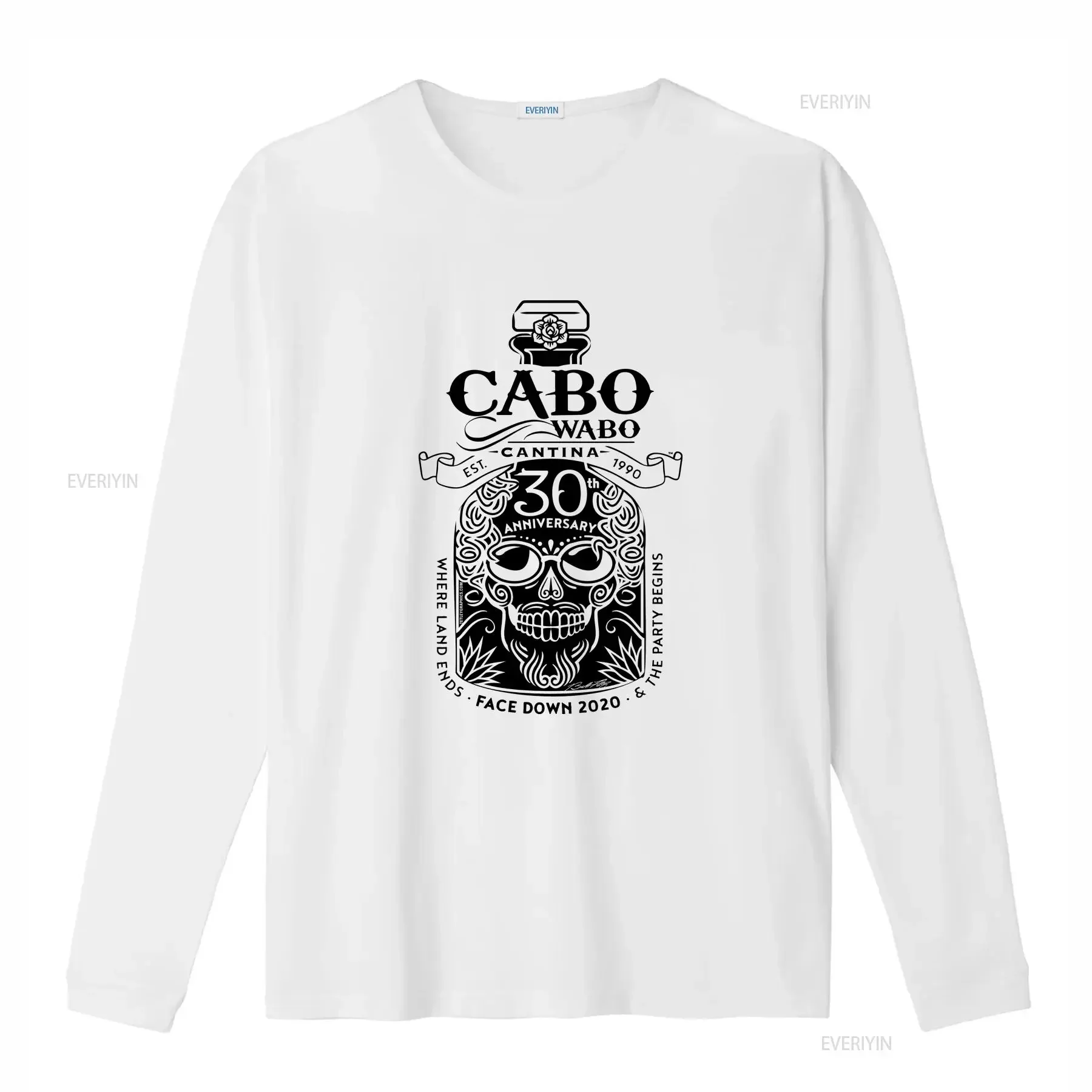 Cabo Wabo Catina 30th Anniversary Sammy Hagar T Shirt vintage Washed Stretched streetwear Slightly Versatile Soft homme Stylish