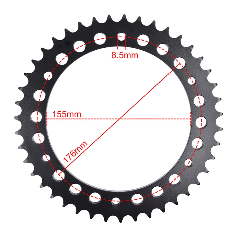 530-43T Rear Sprocket For Triumph T595 955i Daytona 1999-2006 T509 955 1050 Speed Triple 2005-2015 R 1050 Tiger Sport 2014-2021