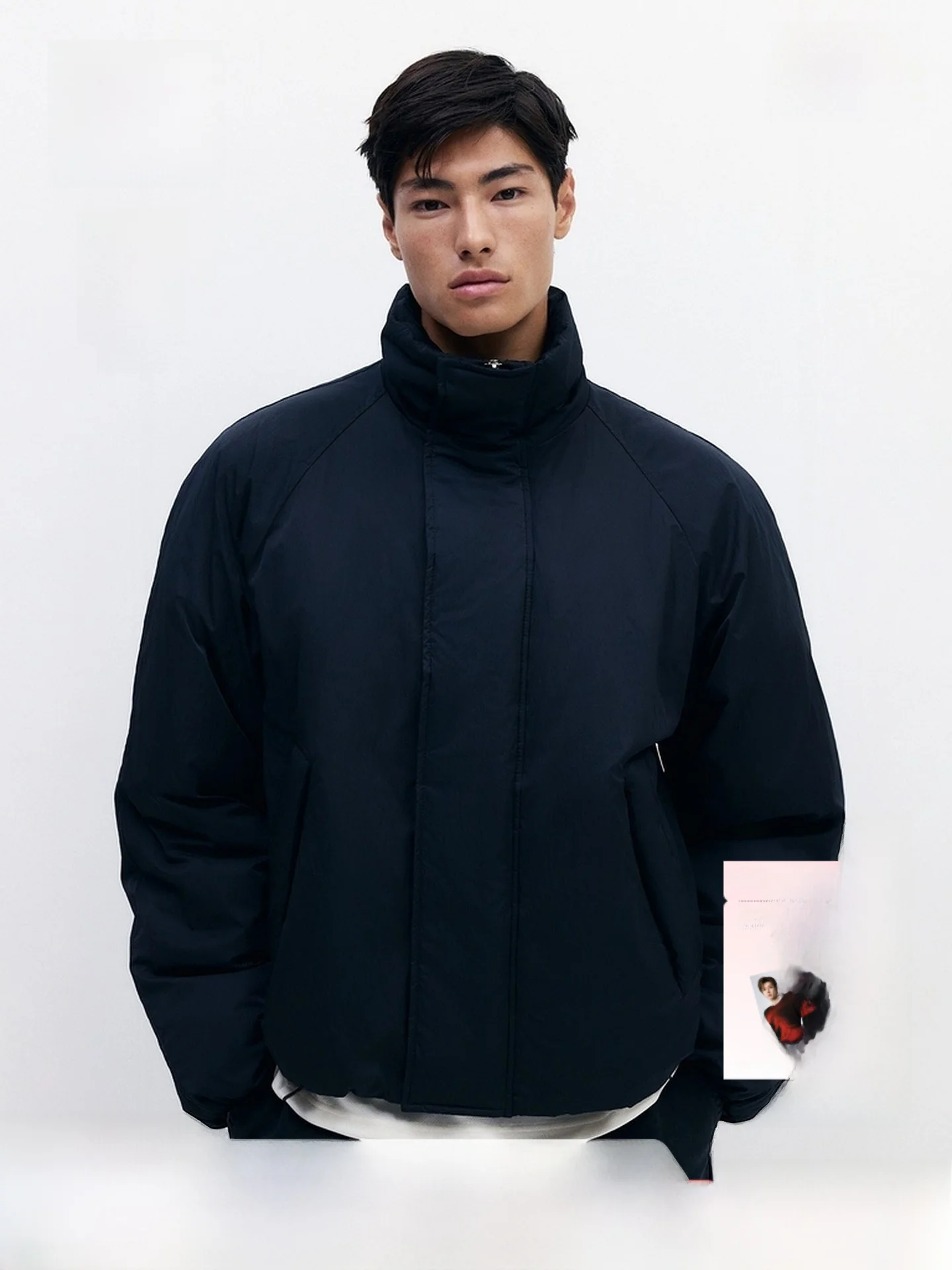 

H&M Men's Cotton Jaet Outdoor Winter Casual Warmth Inter Nylon Polyester Blend Regular Length Daily Wear