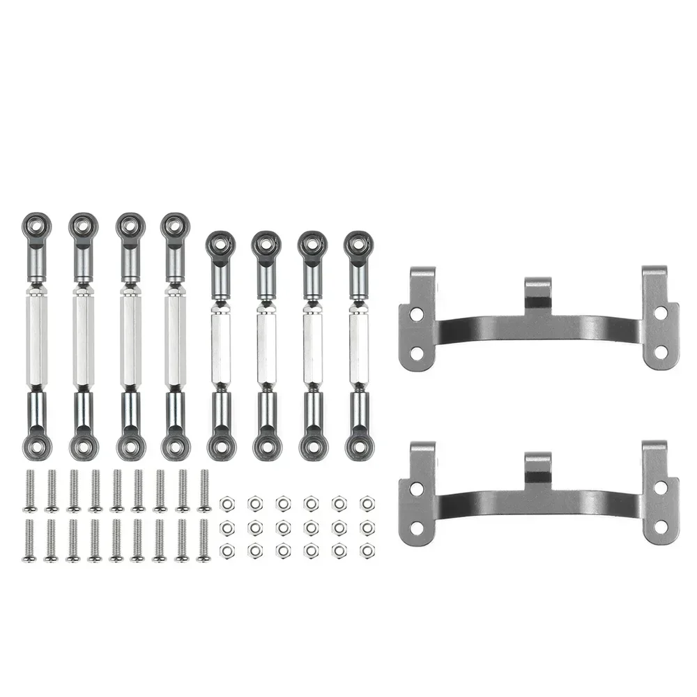 Para wpl b1 B-1 b14 B-14 b24 B-24 c14 1/16 rc peças de reposição do carro atualização haste metal direção puxar servo haste puxar base