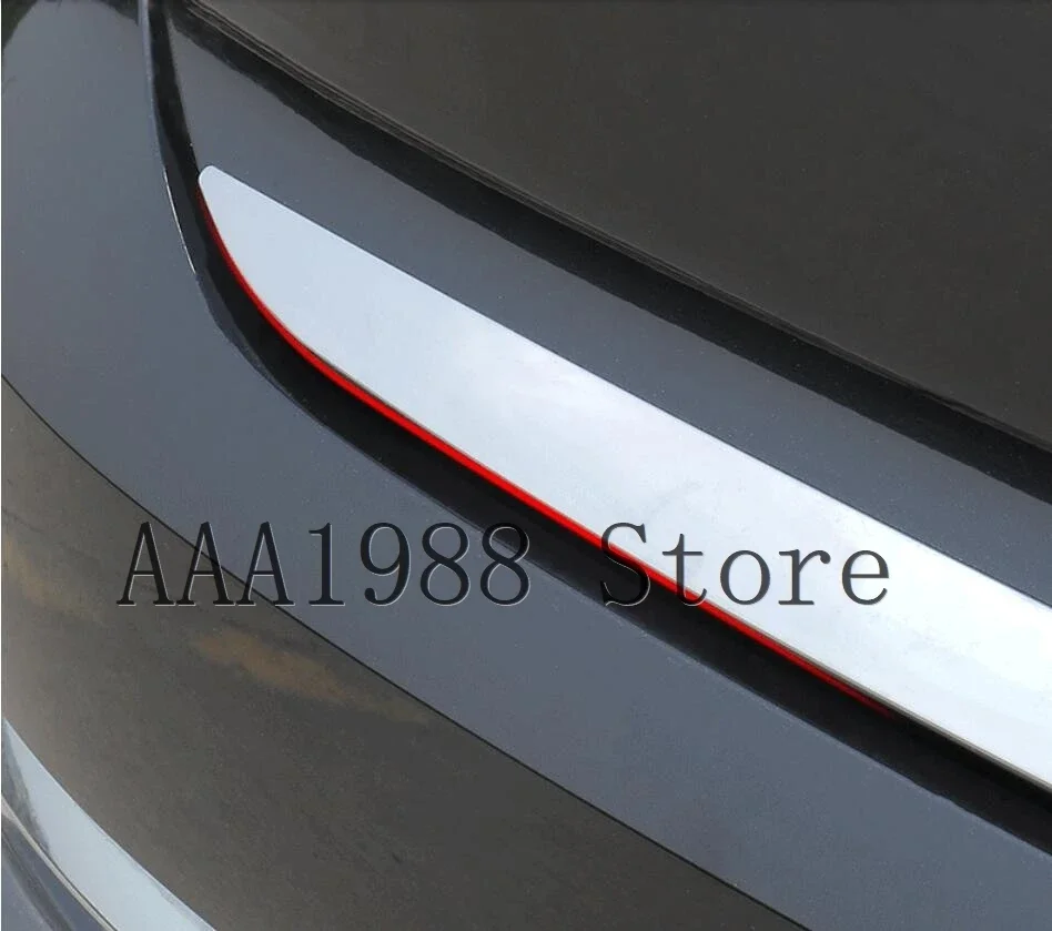 لفورد اكسبلورر 2020 2021 2022 اكسسوارات الفولاذ المقاوم للصدأ الخلفي الجذع الباب الخلفي صب قطاع غطاء الكسوة تصفيف السيارة #3