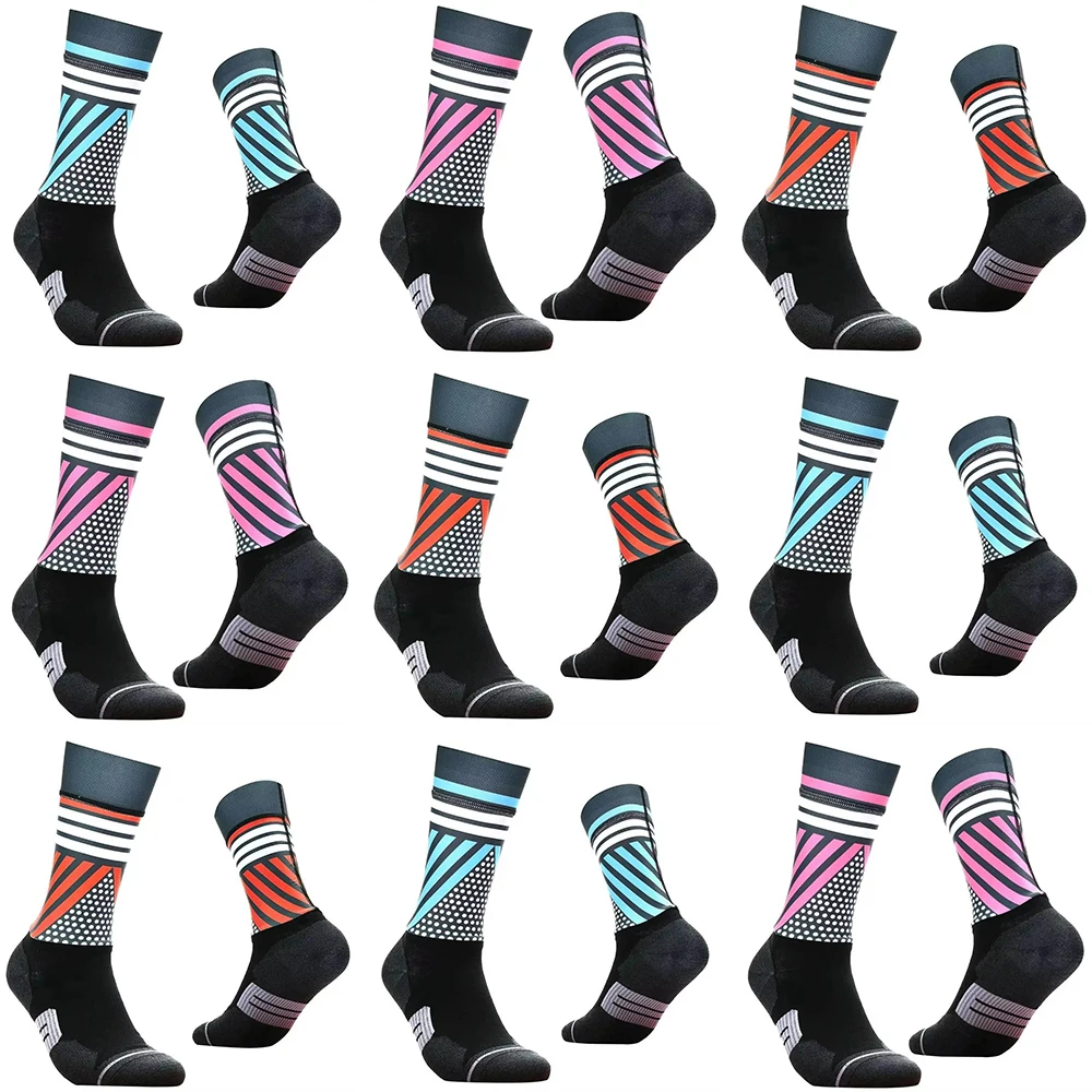 

Unisex Cycling Socks Breathable Moisture Wicking Sports Socks for Road Biking Professional Bike Riding Socks for Men Women