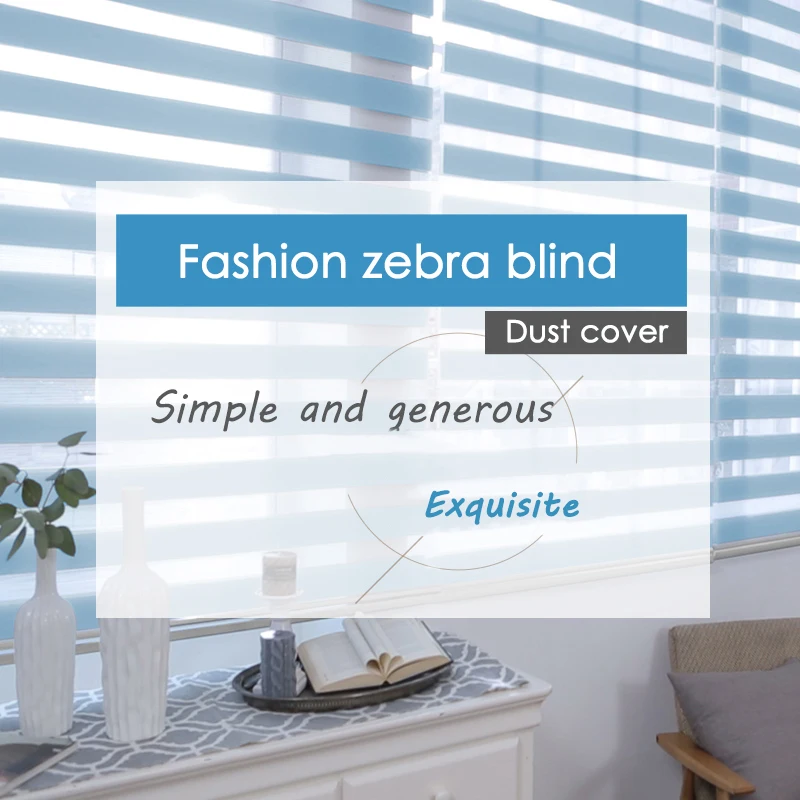 CASAYA-High Quality Zebra Blinds, Day and Night Blinds, Big Dustproof Cover Window Roller Blinds for Living Room Custom Size