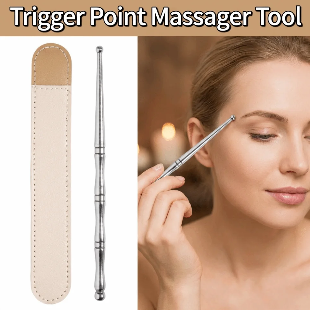 Stainless Steel Acupuncture Pen Double Head Relax Facial Reflexology Tools Tightening Dredge Meridians Gua Sha Facial Tool