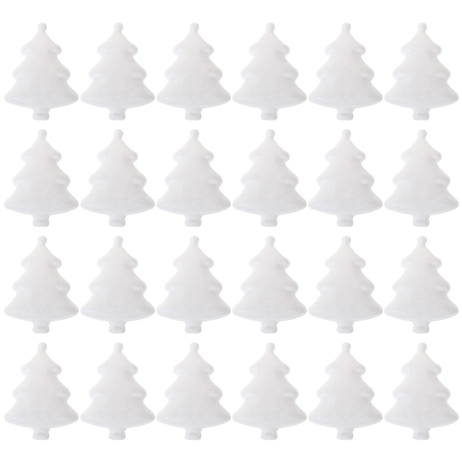 7 3cm Mini Tabletop Christmas Tree Pendant Decorations Desktop White DIY Craft Child