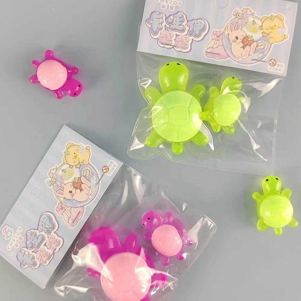 2 Teile/satz Geschenk Nette Leuchtende Schildkröten Squeeze Weiche Klebrige Dekomprimieren Spielzeug Kreative Lustige Squeeze Spielzeug