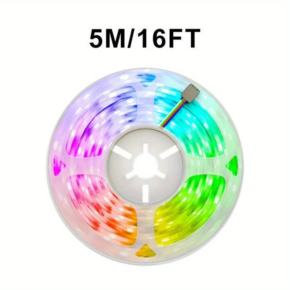أضواء شريط LED 16.4/32.8FT أضواء غرفة RGB 5050 أضواء شريط LED تغيير اللون