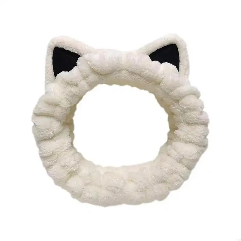 39BD Phụ nữ đàn hồi tắm sợi tóc dễ thương Kitten đầu cho nữ phụ nữ