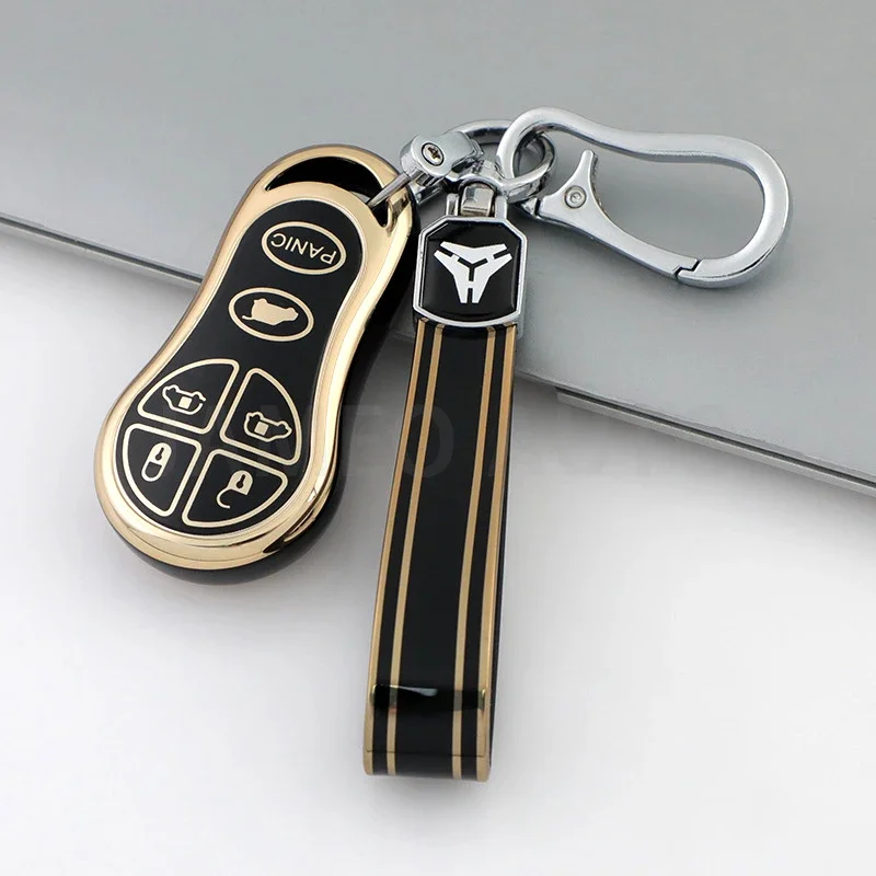 TPU Car Key Cover for Chrysler Dodge Jeep Concorde Sebring LHS Viper Stratus Liberty 6 Buttons Key Case for Car