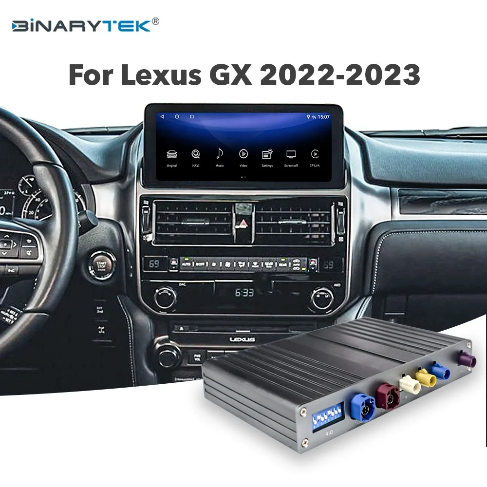 NewFor Lexus GX 2022-2023 Android Interface Module with Wireless Android Auto & Carplay Qualcomm Binarytek