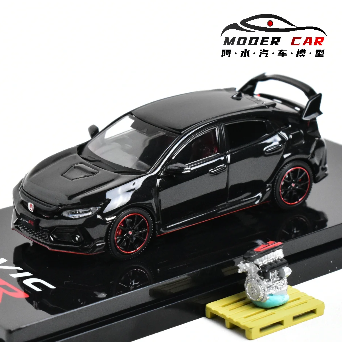 ホビー日本ダイキャストモデルカー、hj 1:64シビックfk8fk7タイプr