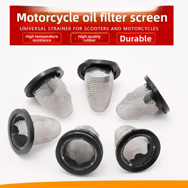 Motorcycle oil filter, engine filter screen, filter core pin, suitable for Honda 125cc, CG125, CG150, CG200, GY6125.