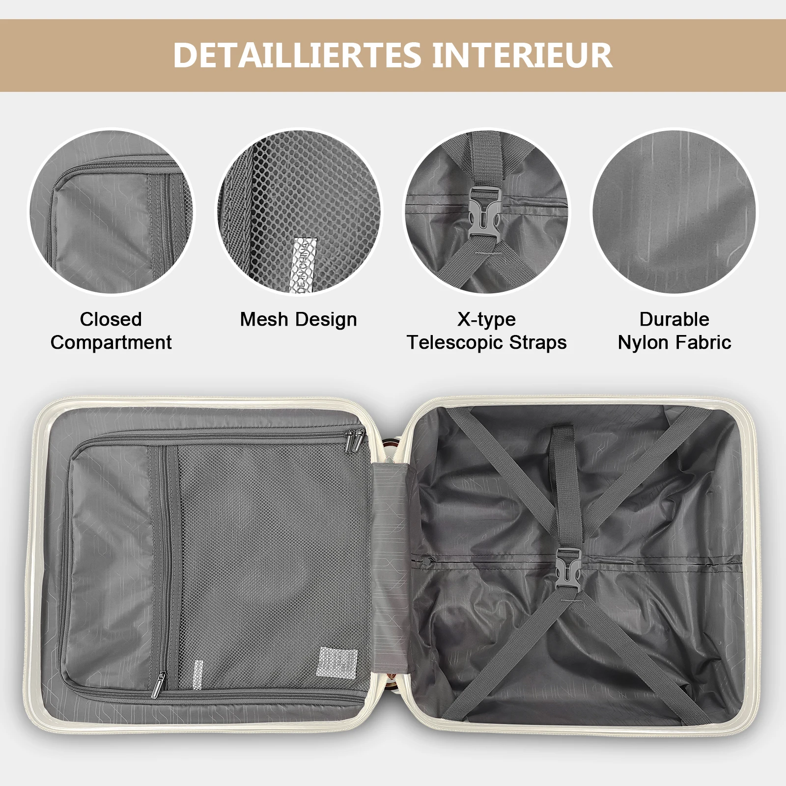 조이웨이 미니 18인치 기내용 캐리어, 가볍고 튼튼한 TSA 잠금장치, 단기 여행 및 비즈니스 여행용