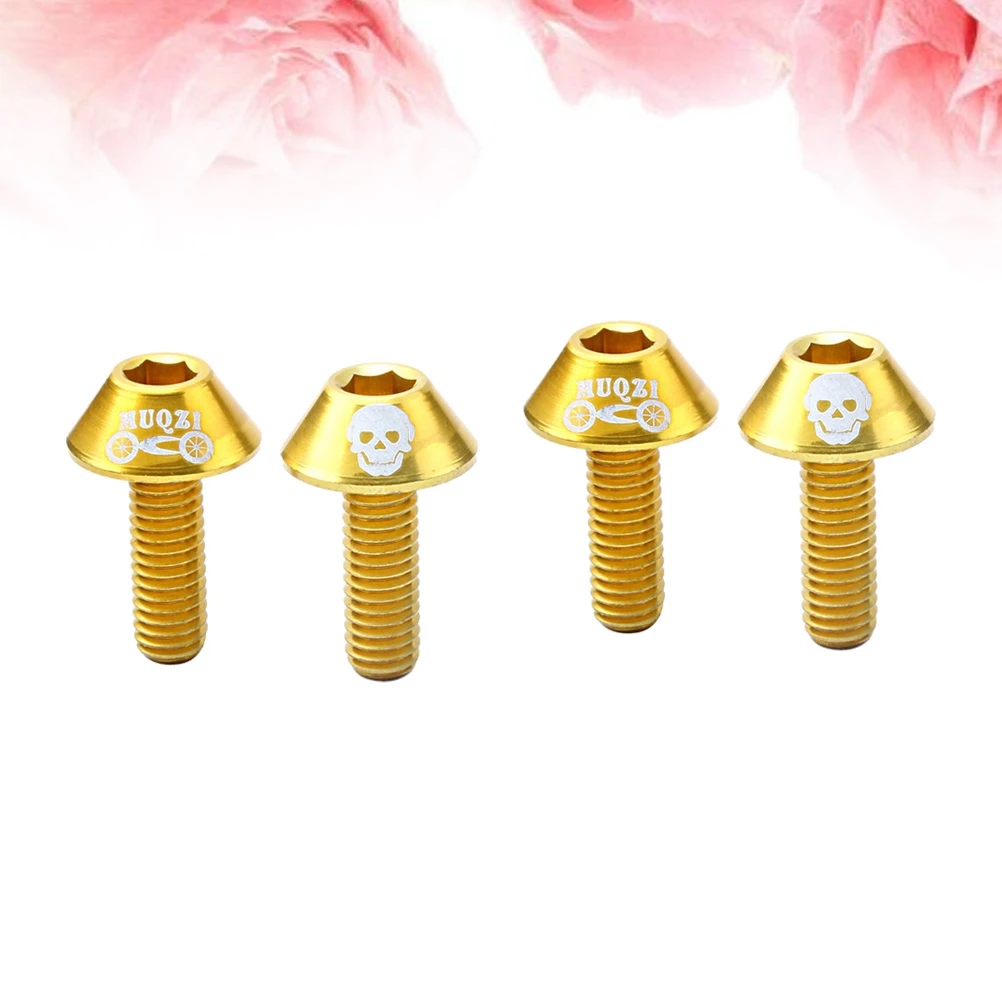 

4 Pcs Mountain Bike Brake Screw Column Screws Cycling Bolt Aluminum Alloy