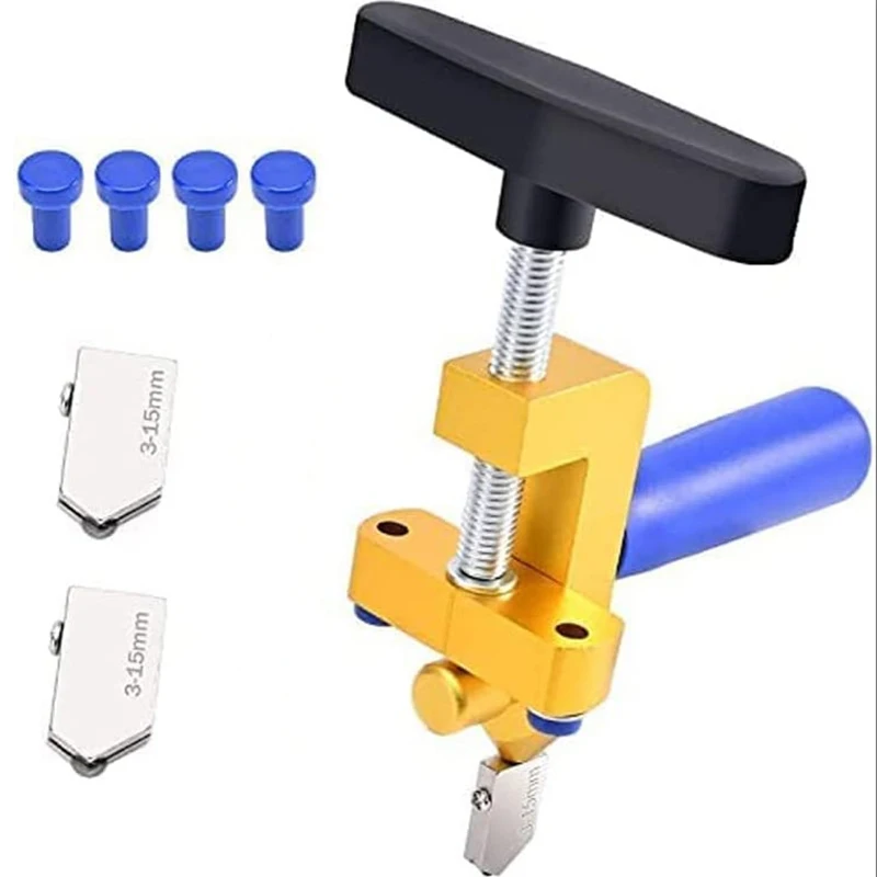 2 in 1 유리 절단기 키트 수공구 유리 세라믹 타일 커터 나이프 휠 수동 타일 절단 도구