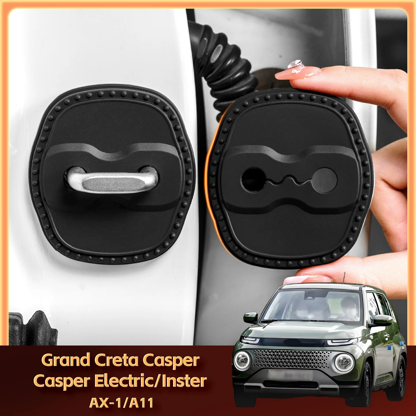 

2/4 шт. силиконовые защитные накладки на замки дверей автомобиля для Hyundai Grand Creta, Casper AX-1/A11, Casper Electric/Inster