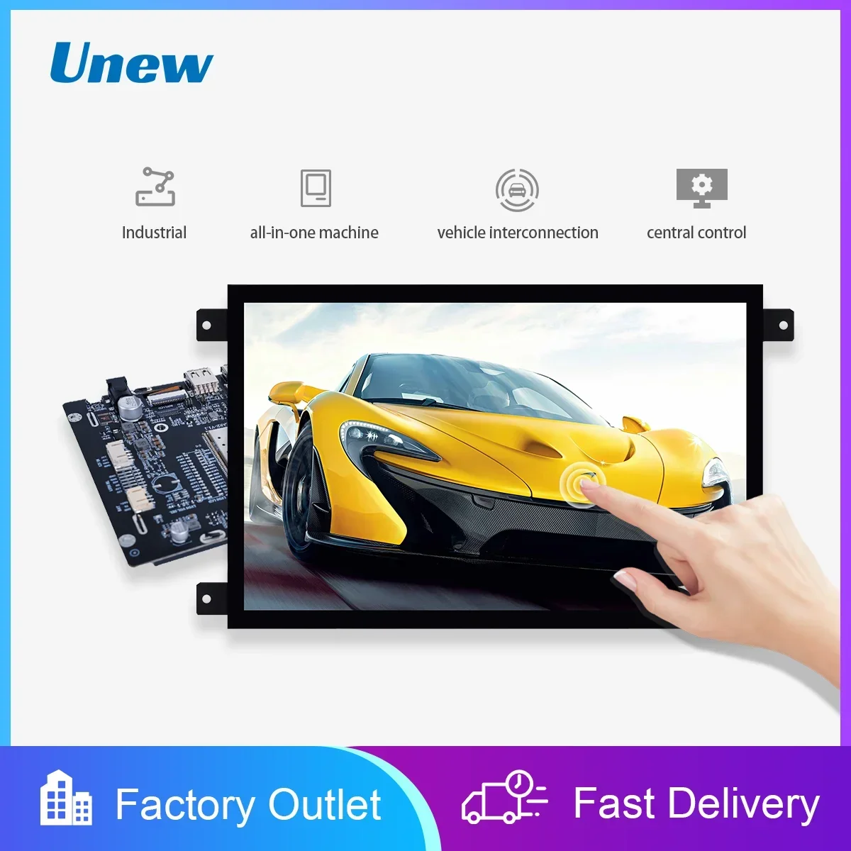 

10.1 Inch Capacitive 10 Points Touch Monitor 1280x800P Display For Laptop Win 10/8/7 Phone CCTV Security USB External Monitor