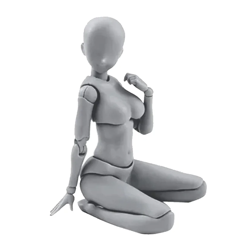 

B78B-4X Action Figures PVC Model With Box Drawing Figure Models For Artists(Female+Male,Grey)