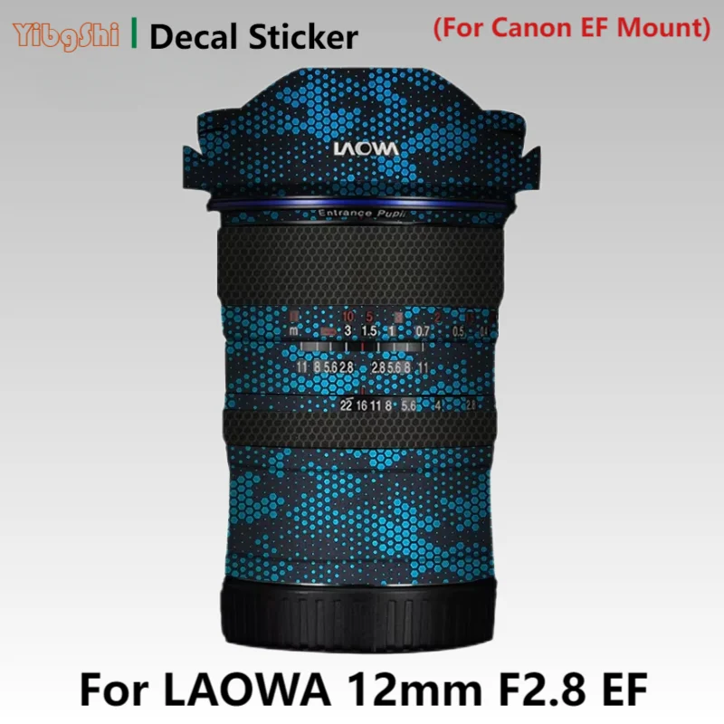 For LAOWA 12mm F2.8 EF Decal Skin Vinyl Wrap Film Camera Lens Protective Sticker Protector Coat Venus Optics 12 F/2.8 2.8 Zero-D