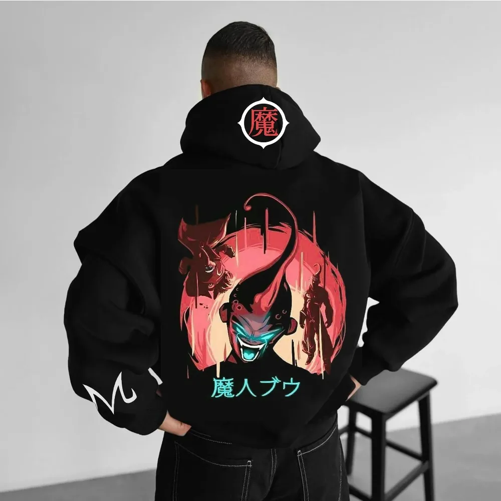 Anime dragon ball 2025 outono inverno hoodie harajuku streetwear masculino vintage oversized hoodie feminino solto manga longa topo unisex