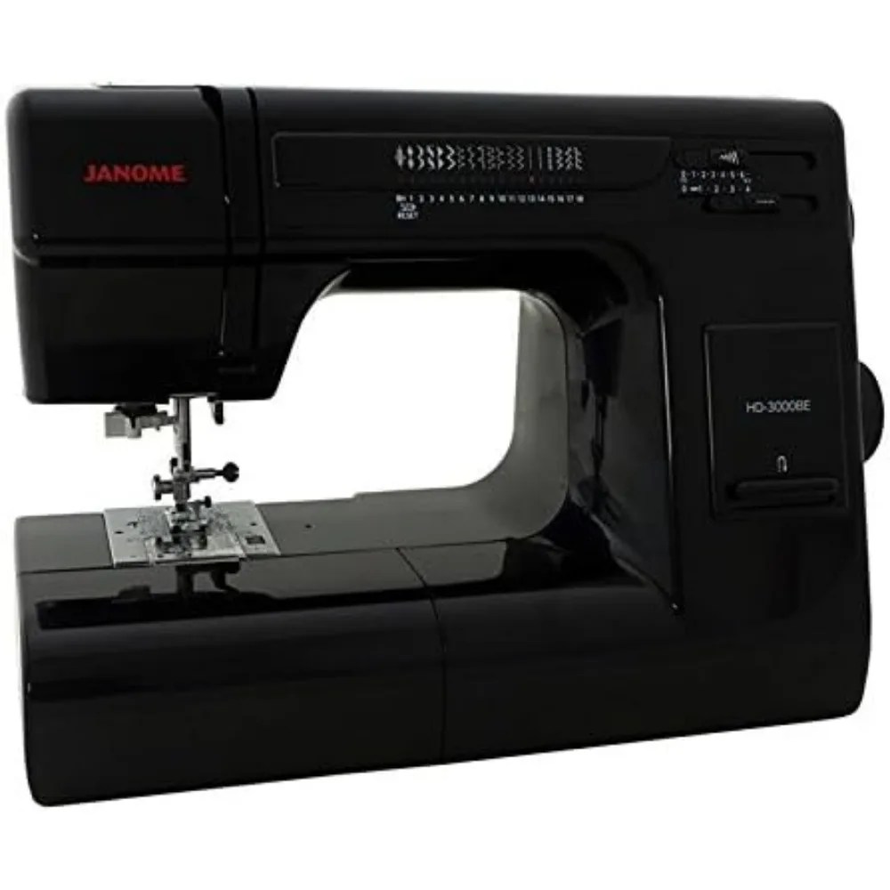 Heavy Duty HD-3000 Black Edition Sewing Machine with Bonus 6 Piece Quilting Kit 18 Stitches One-step Buttonhole